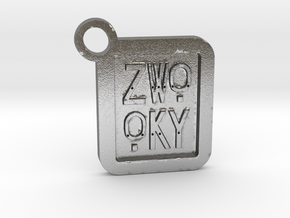 ZWOOKY Keyring LOGO 14 4cm 4mm  in Natural Silver