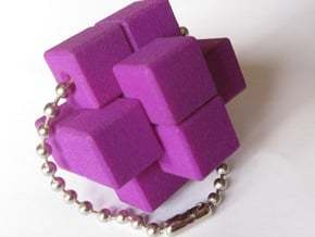 QBurr Keychain Puzzle in Purple Processed Versatile Plastic