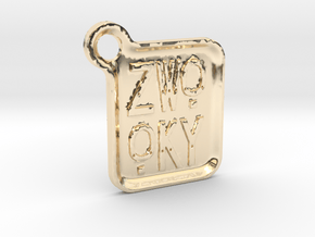 ZWOOKY Keyring LOGO 14 4cm 3mm rounded in 14K Yellow Gold