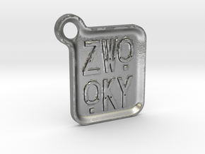 ZWOOKY Keyring LOGO 14 4cm 3mm rounded in Natural Silver