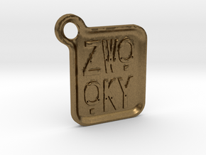ZWOOKY Keyring LOGO 14 4cm 3mm rounded in Natural Bronze