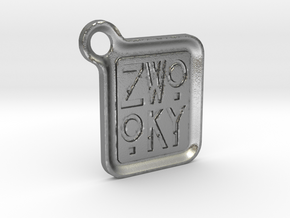 ZWOOKY Keyring LOGO 12 5cm 3.5mm rounded in Natural Silver