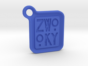 ZWOOKY Keyring LOGO 12 3cm 3.5mm rounded in Blue Processed Versatile Plastic