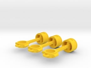 Piston pendant in Yellow Processed Versatile Plastic