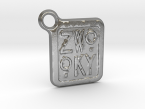 ZWOOKY Keyring LOGO 12 3cm 2mm rounded in Natural Silver