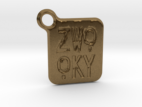 ZWOOKY Keyring LOGO 14 3cm 2mm rounded in Natural Bronze