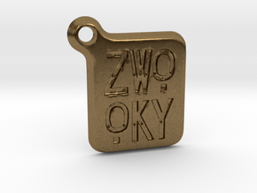 ZWOOKY Keyring LOGO 14 3cm 3mm rounded in Natural Bronze