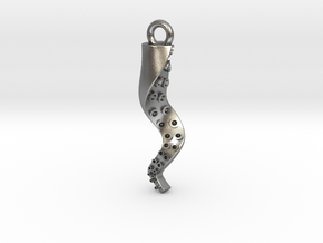 Tentacle Steampunk Charm/Pendant in Natural Silver