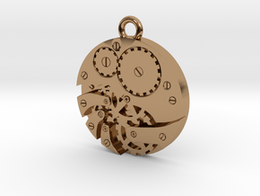 Watch Movement Steampunk Charm/Pendant in Polished Brass