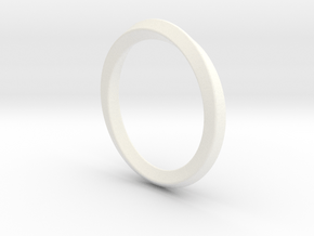 Mobius-ring (US size#6) in White Processed Versatile Plastic