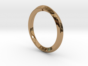 Mobius-ring (US size#6) in Polished Brass