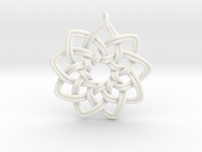 Logo Ornament in White Processed Versatile Plastic