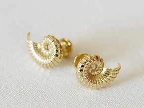 Nautilus Shell Cufflinks in 18K Gold Plated