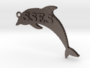 SSES Keychain/Ornament in Polished Bronzed Silver Steel