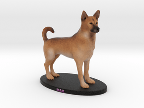 Custom Dog Figurine - Max in Full Color Sandstone