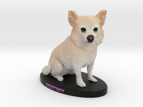 Custom Dog Figurine - Destiny in Full Color Sandstone
