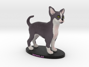 Custom Cat Figurine - Nicholas in Full Color Sandstone