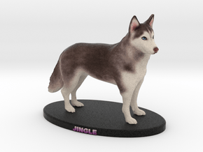 Custom Dog Figurine - Jingle (Standing) in Full Color Sandstone