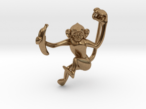 Lucky Monkey in Natural Brass