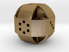 Dice90 in Polished Gold Steel