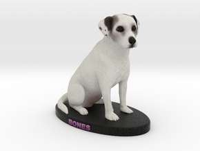 Custom Dog Figurine - Bones in Full Color Sandstone