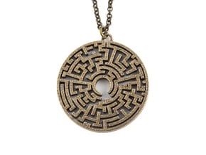 Maze Original Pendant Steel in Polished Bronzed Silver Steel