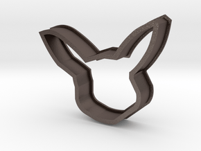 Cookie Cutter-Pikacu or Evee head in Polished Bronzed Silver Steel