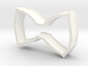 Bow Cookie Cutter in White Processed Versatile Plastic