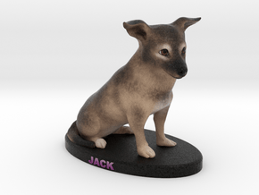 Custom Dog Figurine - Jack in Full Color Sandstone
