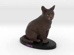 Custom Cat Figurine - Luca in Full Color Sandstone