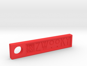 ZWOOKY Style 6 Sample - Keyring  in Red Processed Versatile Plastic
