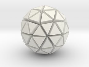 Tri-Ico-Sphere in White Natural Versatile Plastic