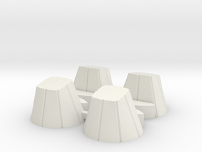Ariane 4 PAL Skirts for the Heller kit in White Natural Versatile Plastic: 1:128