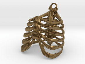 Ribcage Ring or Pendant - 19mm in Natural Bronze