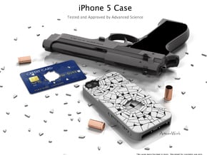 iPhone 5 - "Shattered" Case with Pocket in White Processed Versatile Plastic