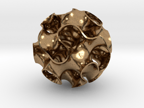Small Gyroid in Natural Brass