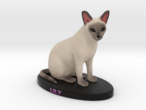Custom Cat Figurine - Lily in Full Color Sandstone