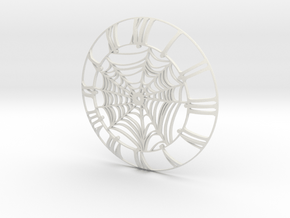 Spider's Web Clock Face in White Natural Versatile Plastic