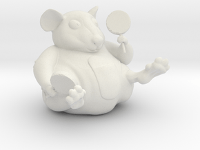 The Candy Mouse 2.5 Inch in White Natural Versatile Plastic