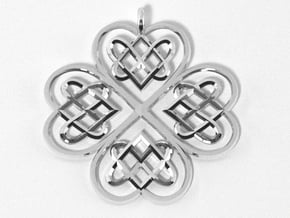 Clover Pendant in Polished Silver