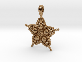 COSMIC STARFISH Designer Jewelry Pendant in Polished Brass