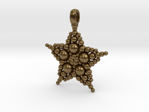 COSMIC STARFISH Designer Jewelry Pendant in Natural Bronze