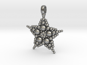 COSMIC STARFISH Designer Jewelry Pendant in Natural Silver