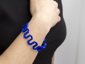 Medium Size - Pattern Bracelet in Blue Processed Versatile Plastic