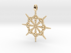 SPHERICAL FOCUS Designer Jewelry Pendant  in 14K Yellow Gold