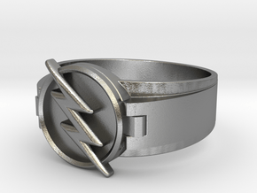 Reverse Flash Ring size 10 1/4 20mm  in Natural Silver