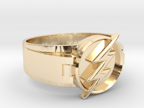 Flash Ring size 10 20mm  in 14K Yellow Gold
