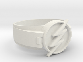 Flash Ring size 10 20mm  in White Natural Versatile Plastic