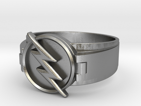 Reverse Flash Ring Size 9 19mm  in Natural Silver