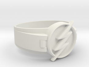 Flash Ring Size 9 19mm  in White Natural Versatile Plastic